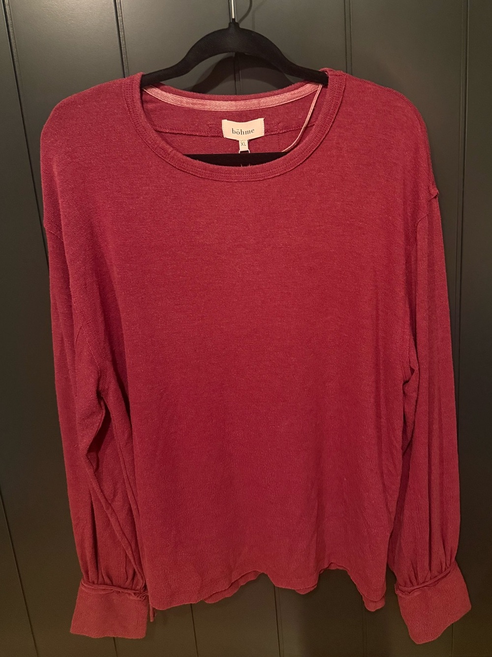 NEW Bohme Magenta Crewneck Long Sleeve Top 🌺